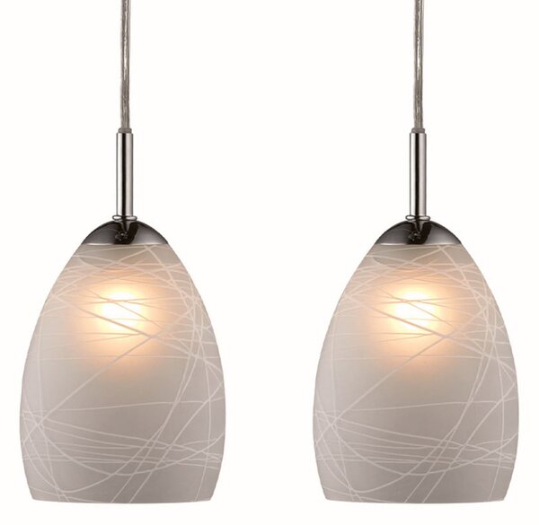 Závěsná svítidlo Halo Design, WINNER, stmívatelné, Obývací pokoj, Sklo, Design