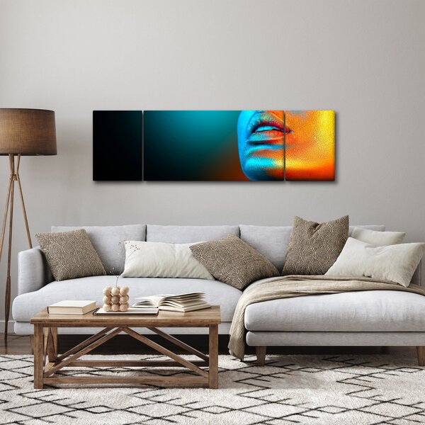 Obraz - Třpytivý obličej (170x50 cm)
