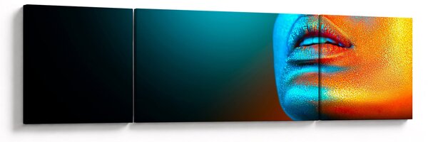 Obraz - Třpytivý obličej (170x50 cm)