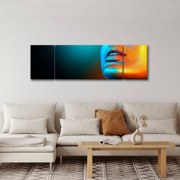 Obraz - Třpytivý obličej (170x50 cm)