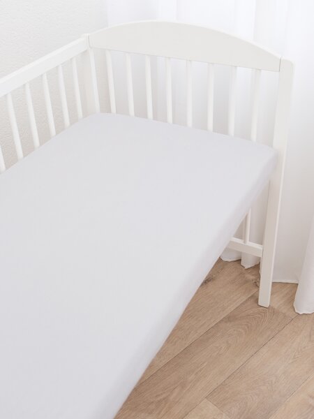MK Lůžkoviny Jersey prostěradlo do postýlky Classic 70 x 140 cm – světle šedá
