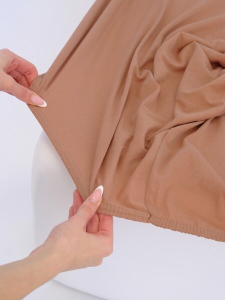 MK Lůžkoviny Jersey prostěradlo Classic 90 × 200 cm - terakota