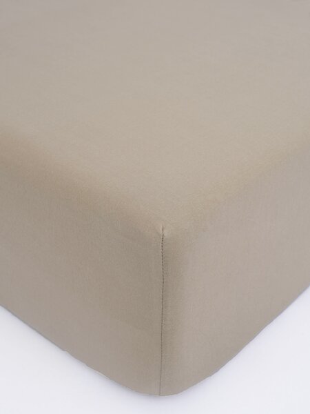 MK Lůžkoviny Jersey prostěradlo Classic 90 × 200 cm - šedohnědá