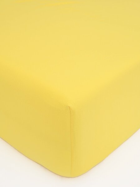 MK Lůžkoviny Jersey prostěradlo do postýlky Classic 60 x 120 cm – žlutá