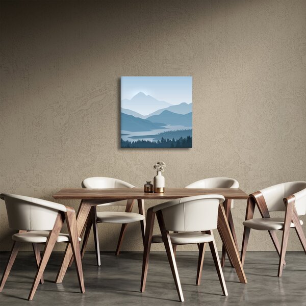 Obraz - Hory pohledem grafika (30x30 cm)