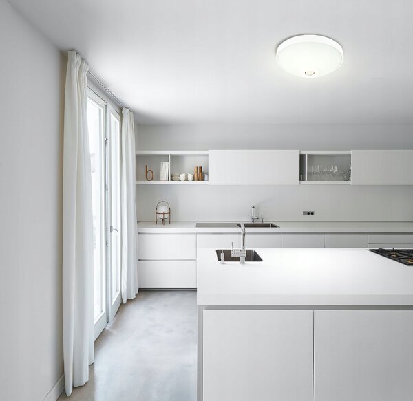 ECOLIGHT LED stropní svítidlo 2xE27 s pohybovým senzorem - sklo