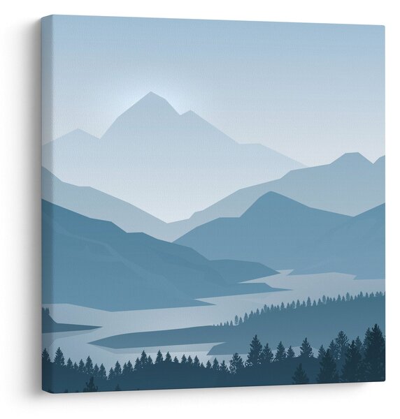 Obraz - Hory pohledem grafika (30x30 cm)