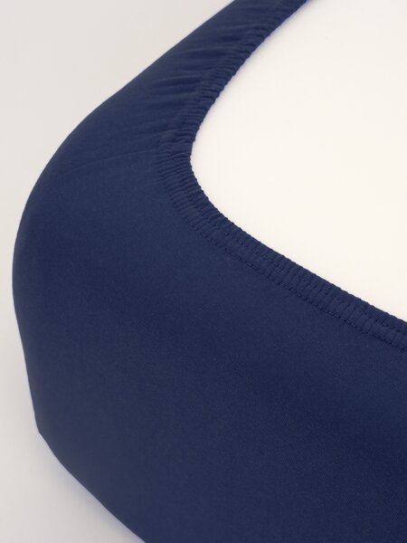 MK Lůžkoviny Jersey prostěradlo do postýlky Classic 60 x 120 cm – tmavě modrá