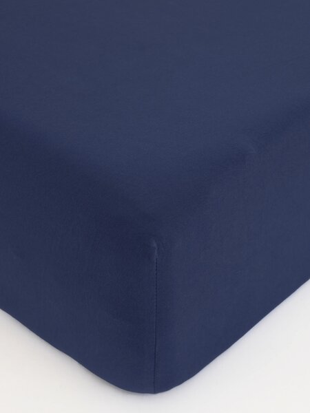 MK Lůžkoviny Jersey prostěradlo do postýlky Classic 60 x 120 cm – tmavě modrá