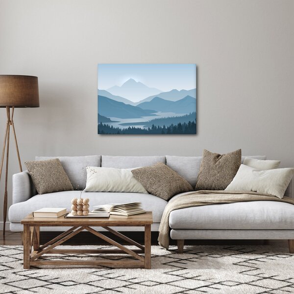 Obraz - Hory pohledem grafika (70x50 cm)