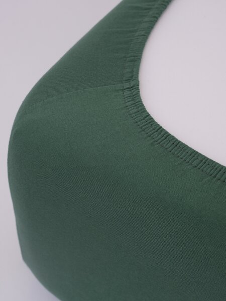 MK Lůžkoviny Jersey prostěradlo Classic 90 × 200 cm - tmavě zelené