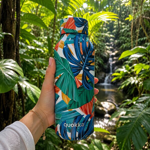 Nerezová termoláhev Solid, 510ml, Quokka, color jungle