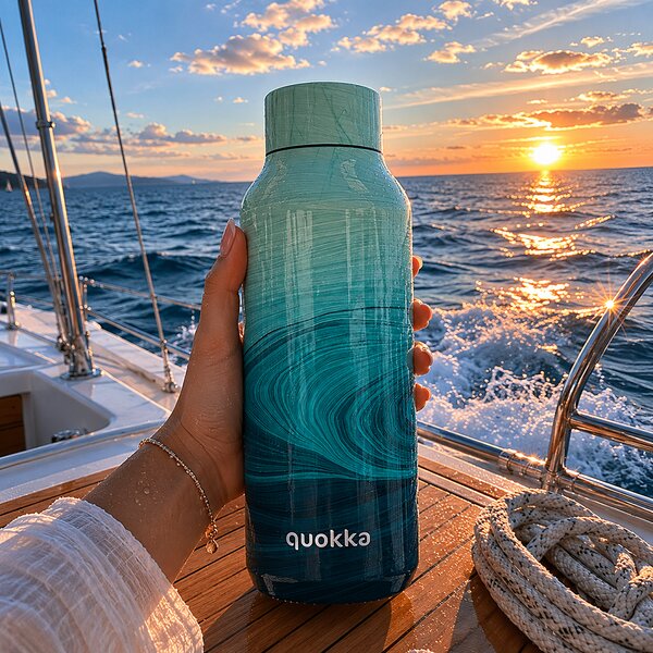 Nerezová termoláhev Solid, 510ml, Quokka, ocean