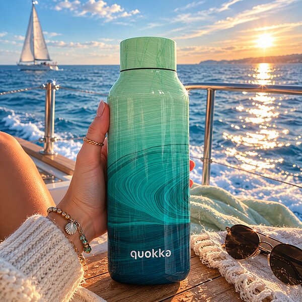 Nerezová termoláhev Solid, 510ml, Quokka, ocean