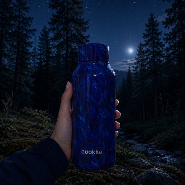 Nerezová termoláhev Solid, 510ml, Quokka, night forest