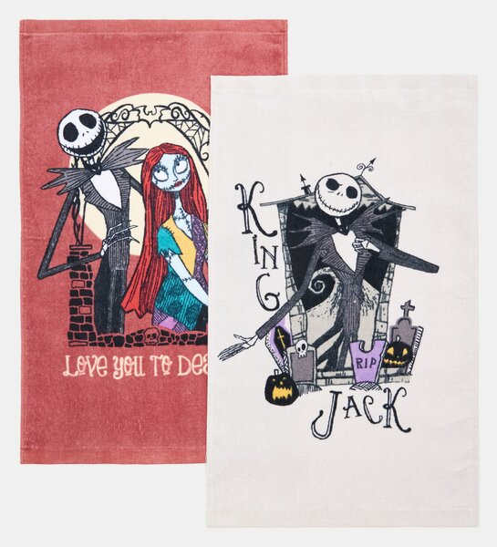 Sinsay - Bavlněné ručníky 2 ks Nightmare Before Christmas - vícebarevná