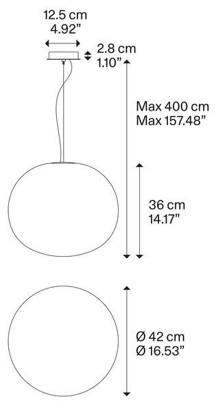 Lodes Designové závěsné svítidlo VOLUM 42, 1xE27, ø 42 cm