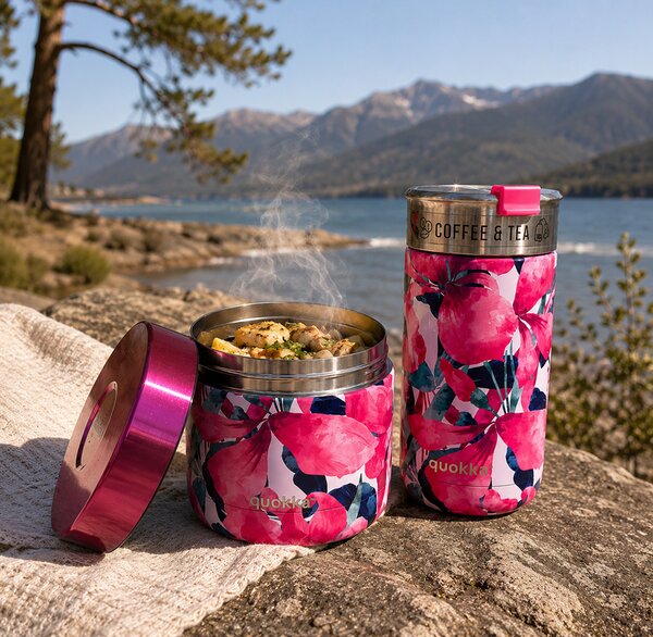 Termonádoba na jídlo Whim, 600ml, Quokka, pink bloom