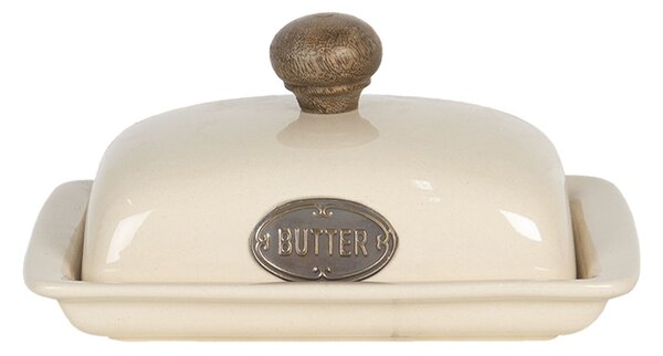 Béžová keramická máslenka Chick Butter - 20*15*11 cm