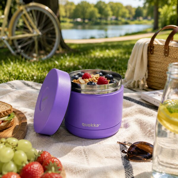 Termonádoba na jídlo Whim, 600ml, Quokka, tmavě fialová