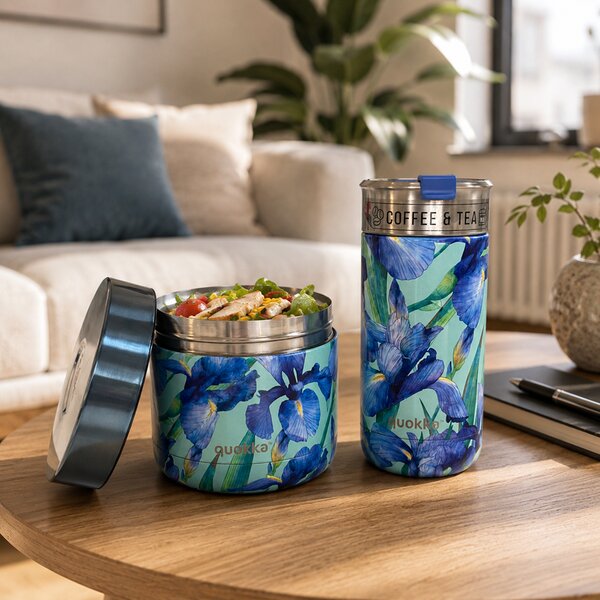 Termonádoba na jídlo Whim, 600ml, Quokka, blue irises