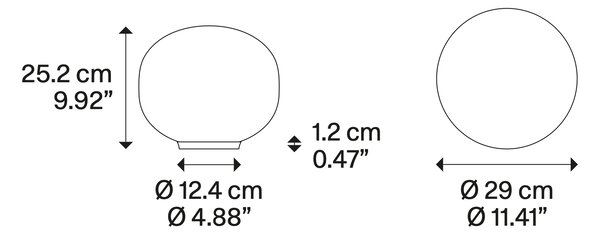 Lodes Stolní lampa VOLUM 29, 1xE27, ø 29 cm