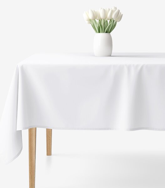 Goldea hranatý ubrus 100% bavlněný kepr - bílý 140 x 220 cm