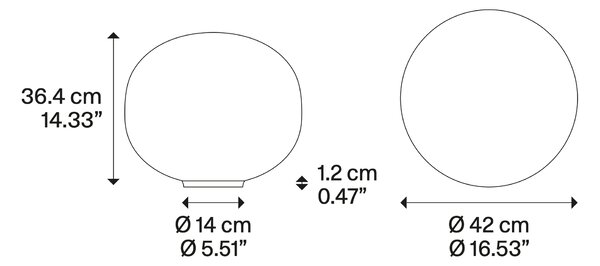 Lodes Stolní lampa VOLUM 42, 1xE27, ø 42 cm