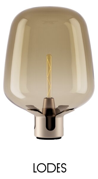 Lodes Stolní/stojací lapma Flar L, 1xE27, 7W Barva: Medová, Barva struktury: Terra
