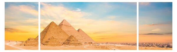 Obraz egyptských pyramid (170x50 cm)