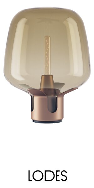 Lodes Stolní/stojací lapma Flar M, 1xE27, 6W Barva: tyrkysová, Barva struktury: Terra