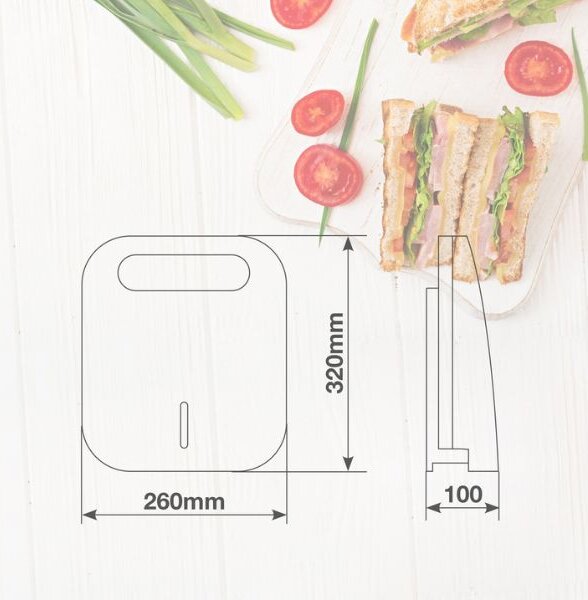 Toustovač Väline Namsok na 8 trojúhelníkových toastů, 1400W, bílý, 3 roky záruka
