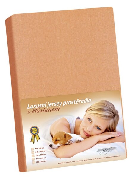 BELLATEX Jersey LUX Oranžová 160x200 cm
