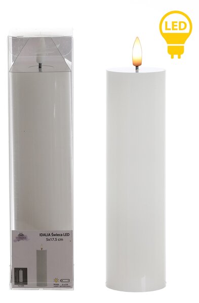 Mondex LED svíčka IDALIA 21 cm bílá
