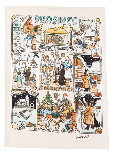 Kuchyňské utěrky Cyklus 12 měsíců: 12x 50x70cm