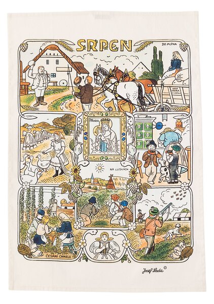 Kuchyňské utěrky Cyklus 12 měsíců: 12x 50x70cm