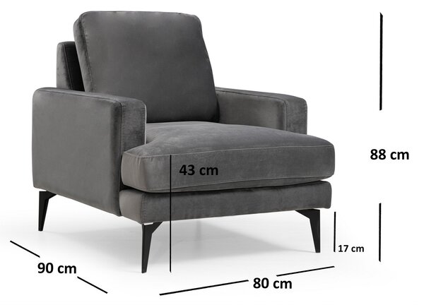 Relaxační křeslo Papirolla (antracit). Akce -23%