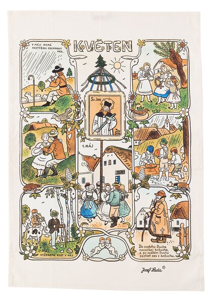Kuchyňské utěrky Cyklus 12 měsíců: 12x 50x70cm