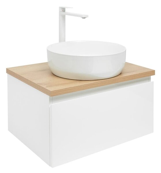Koupelnová skříňka s umyvadlem SAT B-Way 59x30x45 cm bílá lesk BWAY60WDOAKU2B