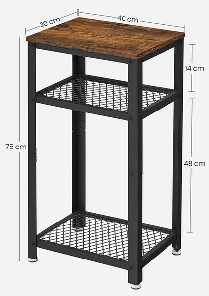 SONGMICS Odkládací stolek industriální 40x30 cm