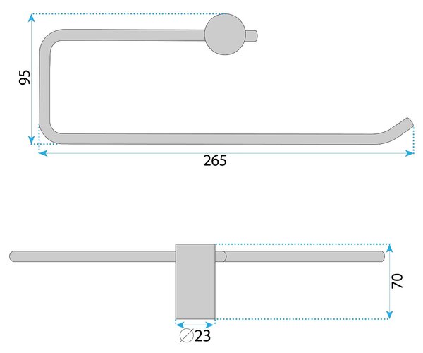 Koupelnový věšák A62310 OTTO Chrome