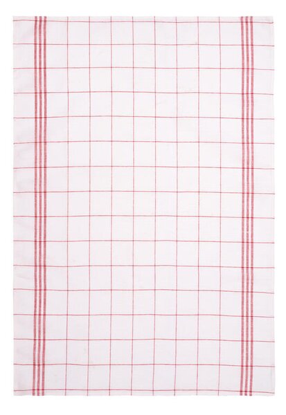 Utěrka KARO - set 10 ks červená 50 x 70 cm