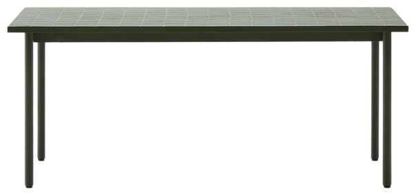 Zelený zahradní stůl Kave Home Maurina 223 x 101 cm