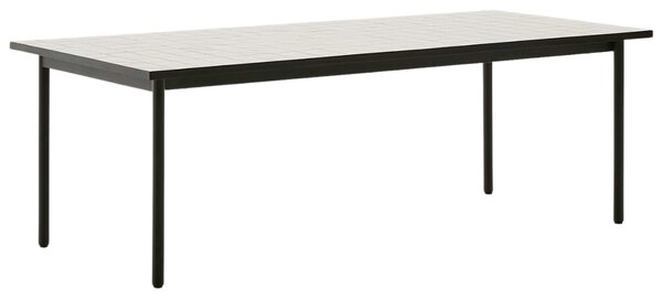 Bílo-zelený zahradní stůl Kave Home Maurina 223 x 101 cm