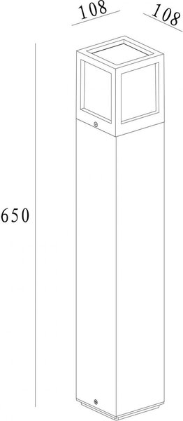 IMPR 730332X VÝPRODEJ VZORKU - Venkovní sloupkové svítidlo Facado antracit - DEKOLIGHT