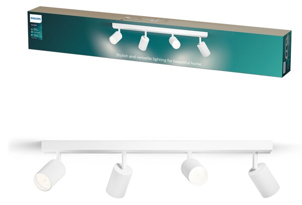 Wyatt LED bodové svítidlo 4×5W, AC 220–240, bílá