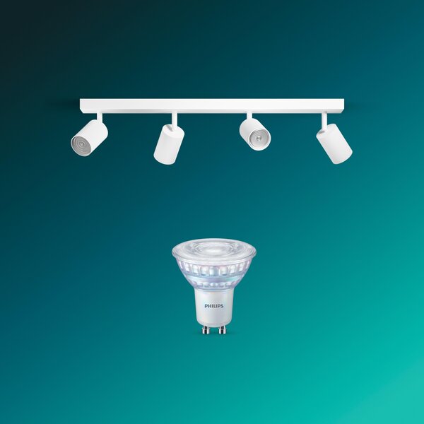 Wyatt LED bodové svítidlo 4×5W, AC 220–240, bílá