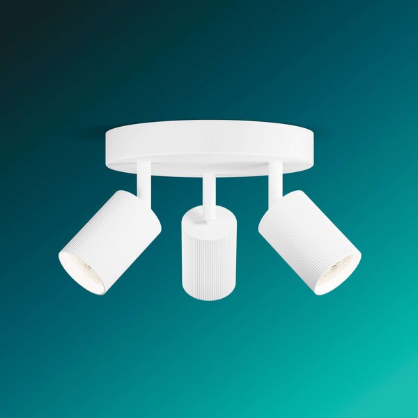 Wyatt LED bodové svítidlo 3×5W, na desce, AC 220–240, bílá