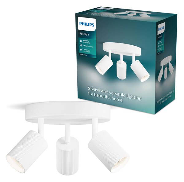 Wyatt LED bodové svítidlo 3×5W, na desce, AC 220–240, bílá