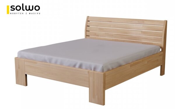 Masivní postel CURYCH - Solwo Design Materiál: Buk cink, Barevne provedení: Olejování přírodní 101/201, Specifikace: 140x200